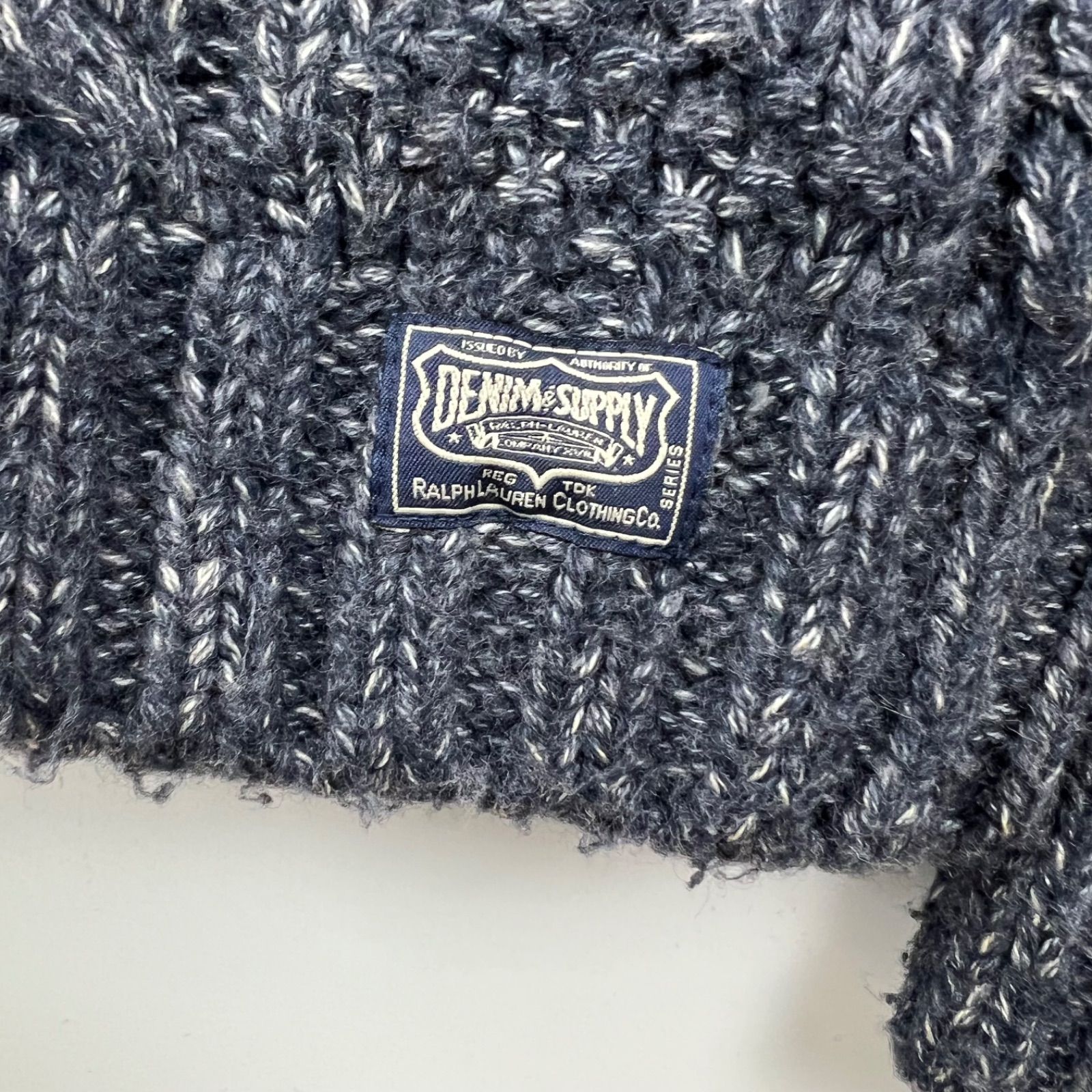 DENIM & SUPPLY Ralph Lauren shawl collar knit cardigan M デニム