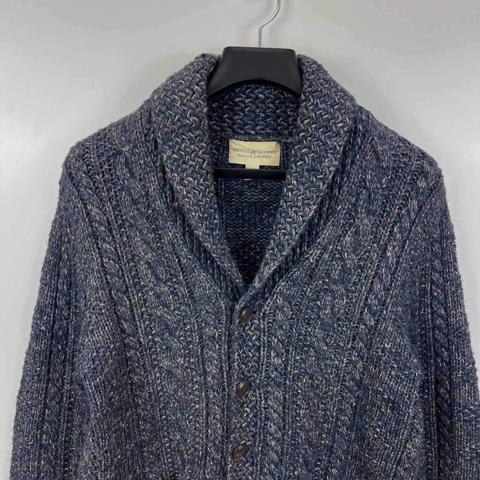 DENIM & SUPPLY Ralph Lauren shawl collar knit cardigan M デニム