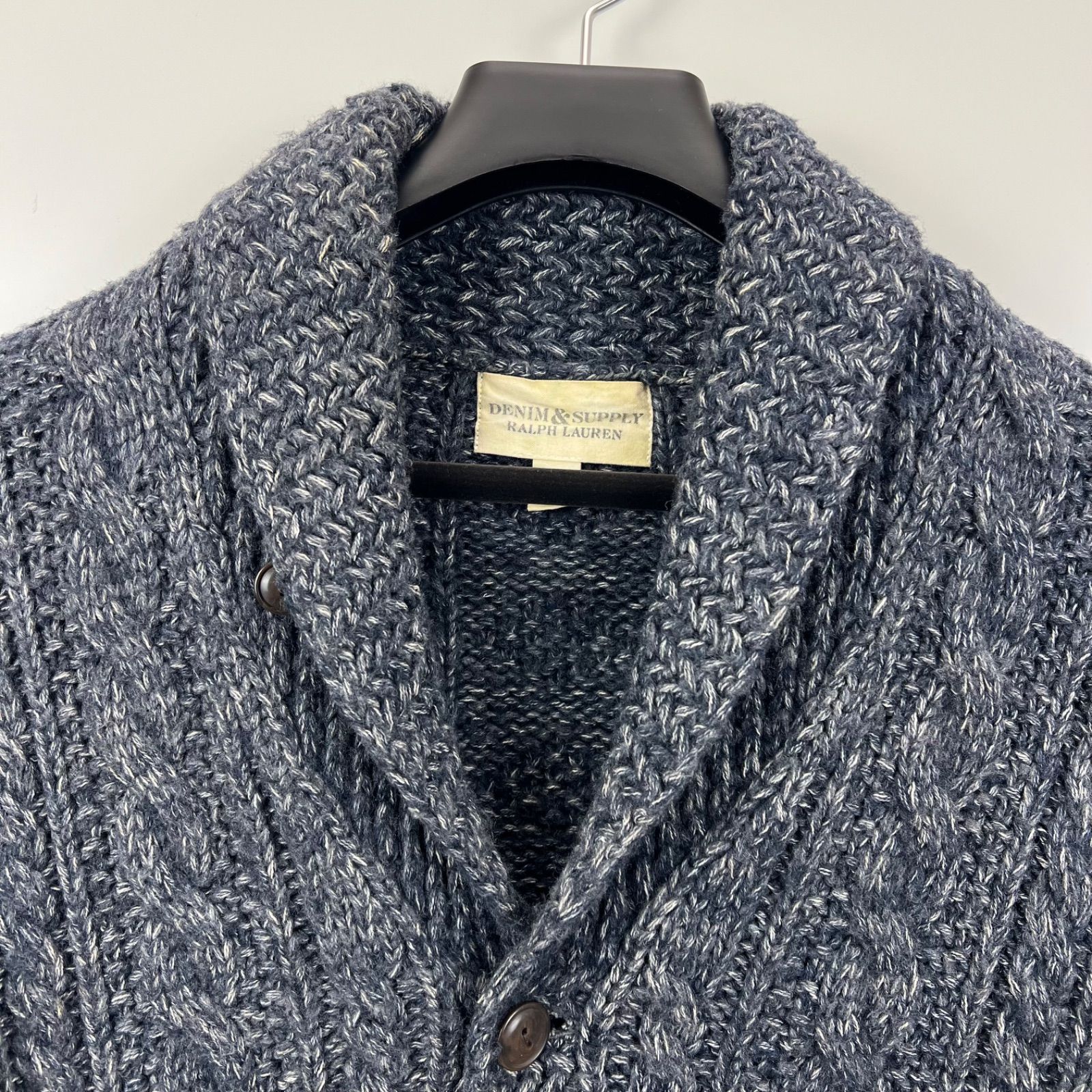 DENIM & SUPPLY Ralph Lauren shawl collar knit cardigan M デニム