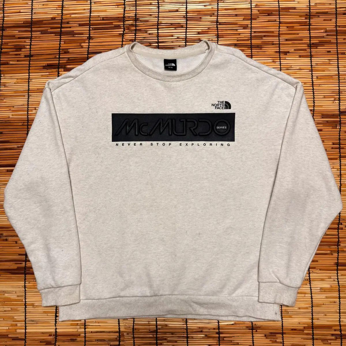 【韓国限定】ノースフェイス スウェット M オートミール　トレーナー 韓国限定】ノースフェイス スウェット M オートミール トレーナー
