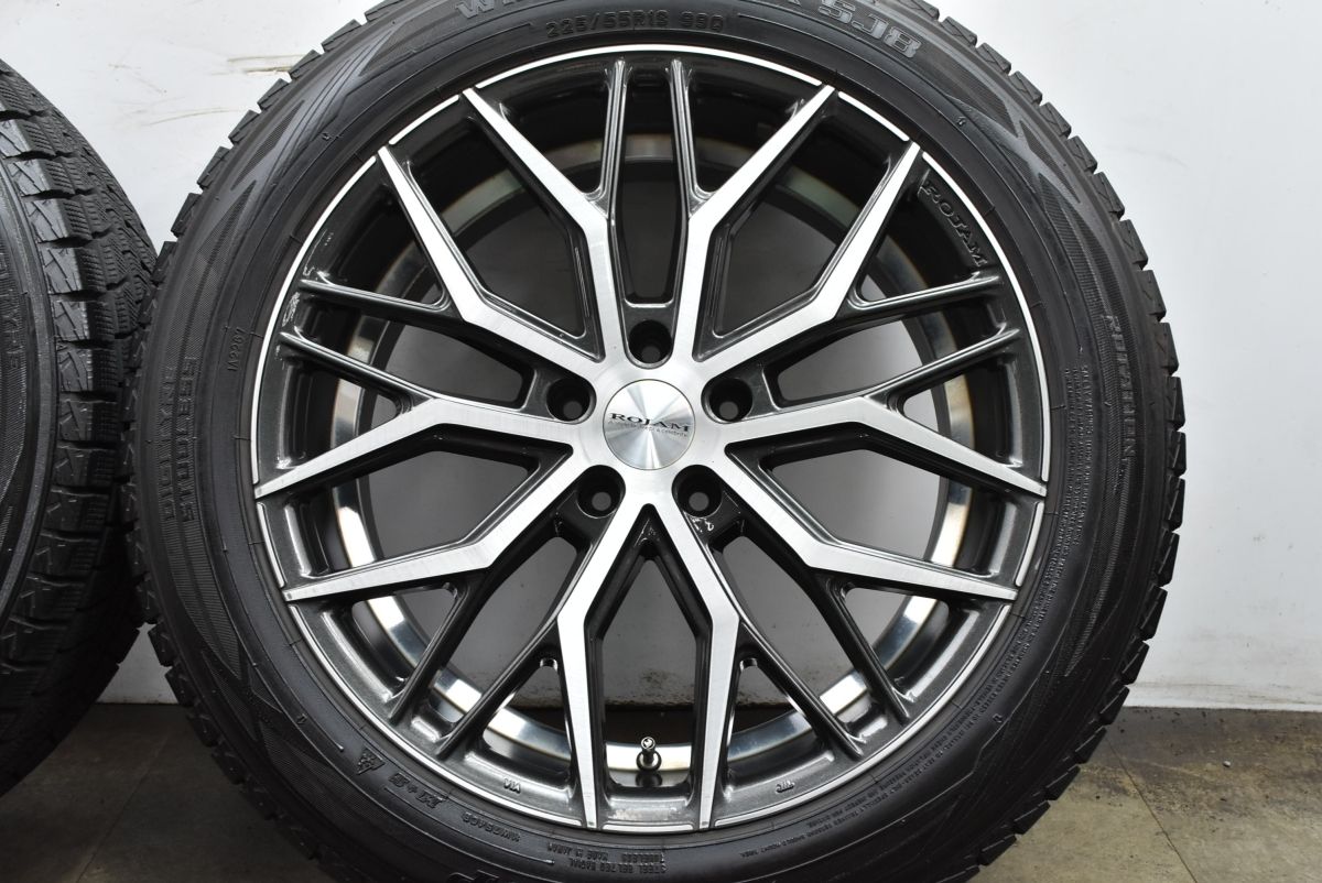  品 ROJAM 19 in 7 5 J 48 PCD 114 3 ウィンターマックスSJ 8 225 50 R レクサスNX ハリアー RAV 4 CX レガシィアウトバック 19インチ タイヤ ホイールセット