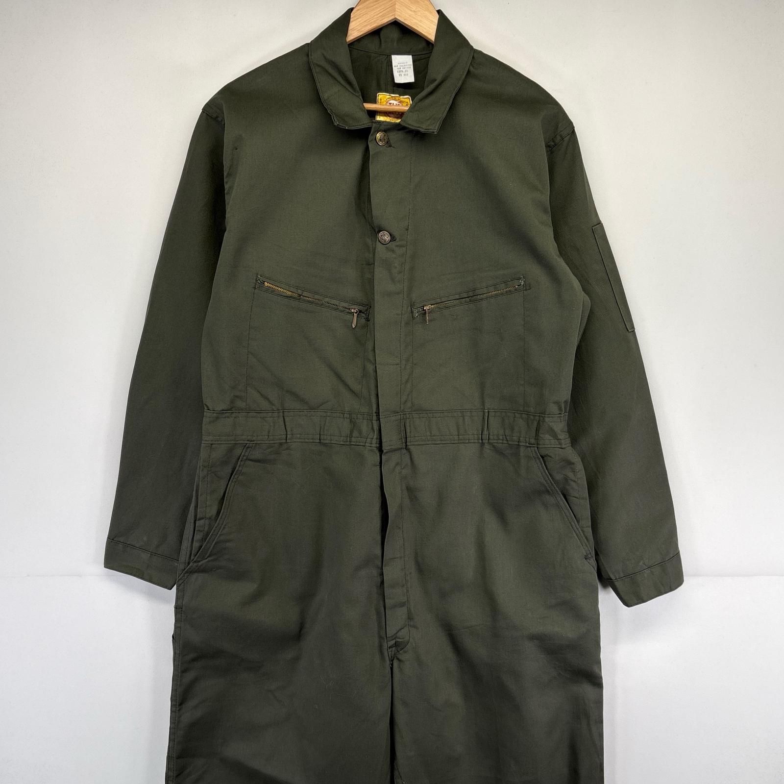 古着 60 s 60年代 ヴィンテージ TUF NUT 長袖つなぎ オールインワン ワーク 作業着 44 R グリーン系 メンズ