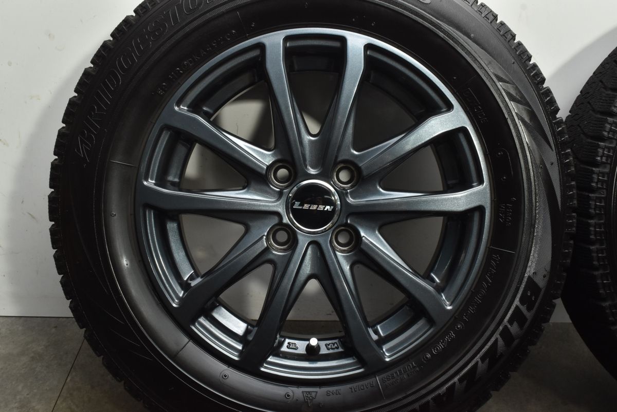 ホイール LEBEN 14 in 5 J 43 PCD 100 ブリヂストン ブリザック VRX 175 70 R カローラフィールダー アクア ヴィッツ フィット 14インチ タイヤ ホイールセット