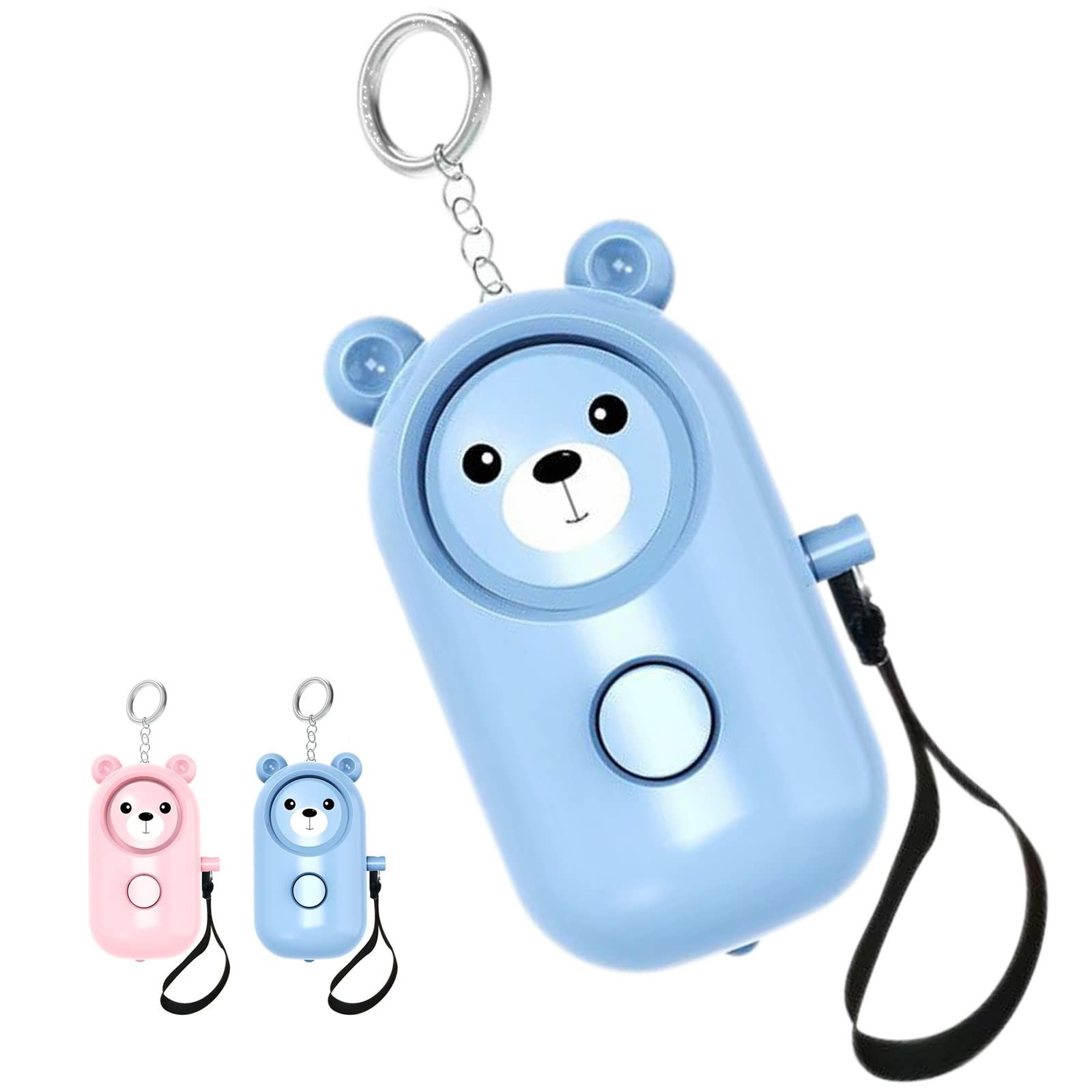 新品 Iseebiz 防犯ブザー 130dB ライト付き 防犯アラーム 大音量 防犯警報器 防水 小学生 女性 ベルアラーム 防犯ベル 小型 子供 男の子 女の子 老人 通学や通勤 ランドセルに付ける (ブルー)