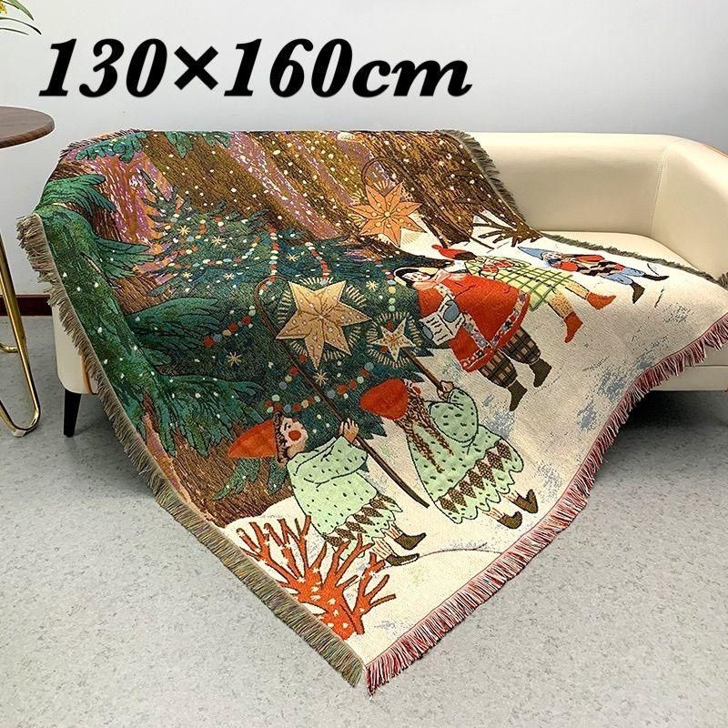 ラグマット タペストリー クリスマス 聖歌隊 ブランケット キャンプ 冬