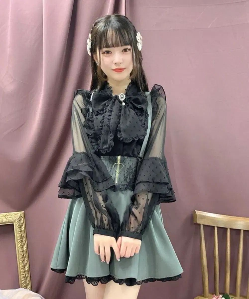 ROJITA ボータイ シースルー ブラウス 地雷系 量産型