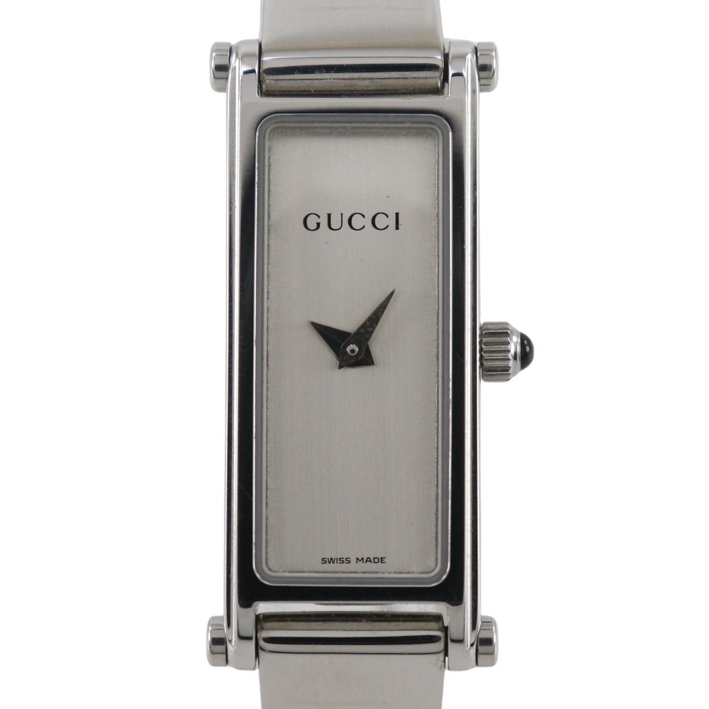 GUCCI グッチ 1500 L ステンレススチール シルバー クオーツ アナログ表示 レディース シルバー文字盤 腕時計
