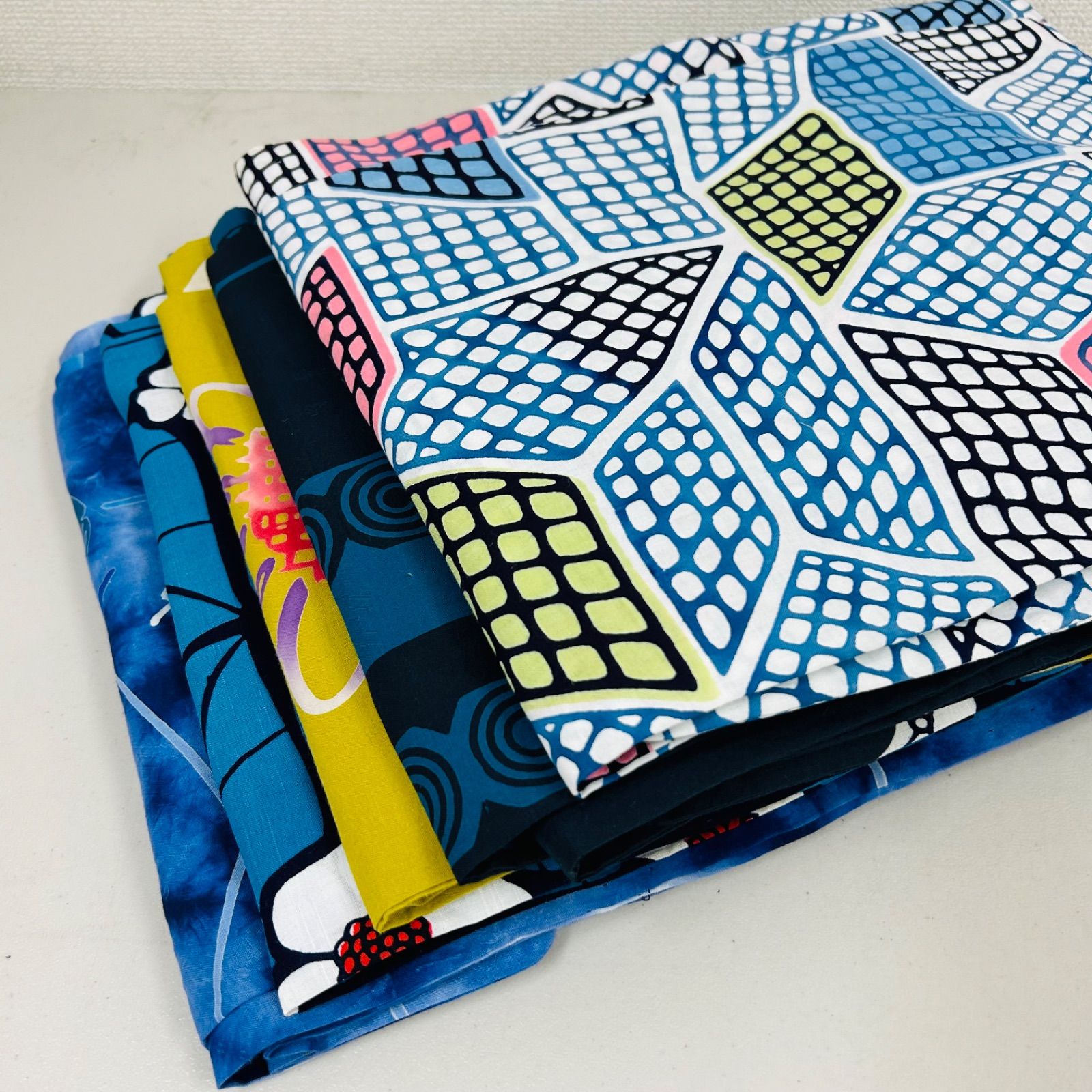 綿浴衣 5着 浴衣まとめ売り リメイク材料 m-683 - メルカリ