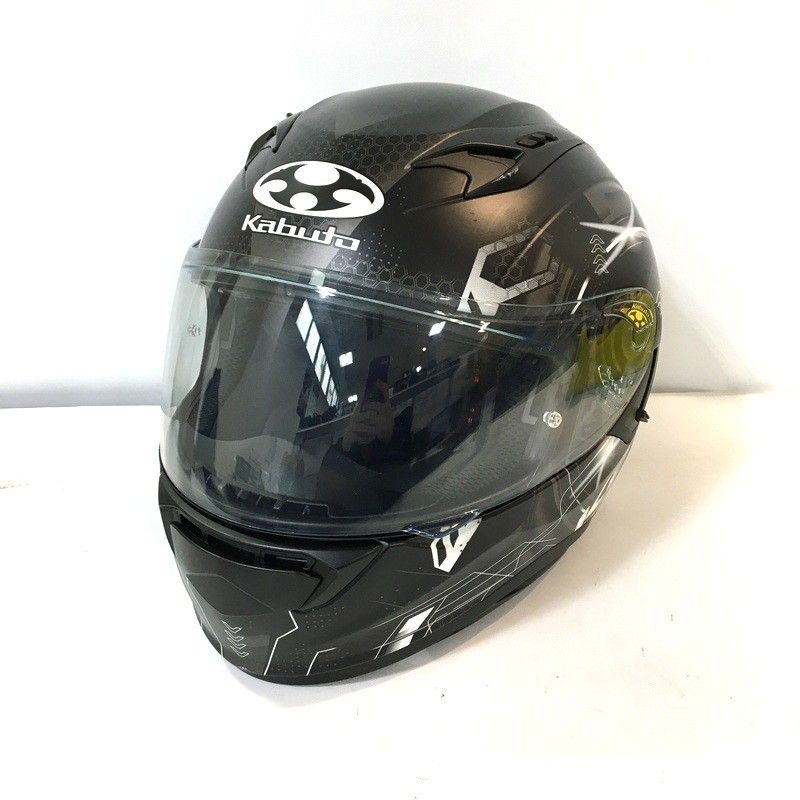 OGK KABUTO オージーケーカブト KAMUI 3 ESTELA フルフェイスヘルメット 除菌消臭済 Lサイズ フラットブラック グレー オートバイ ツーリング ライディング バイカー バイク用品 TA 3914