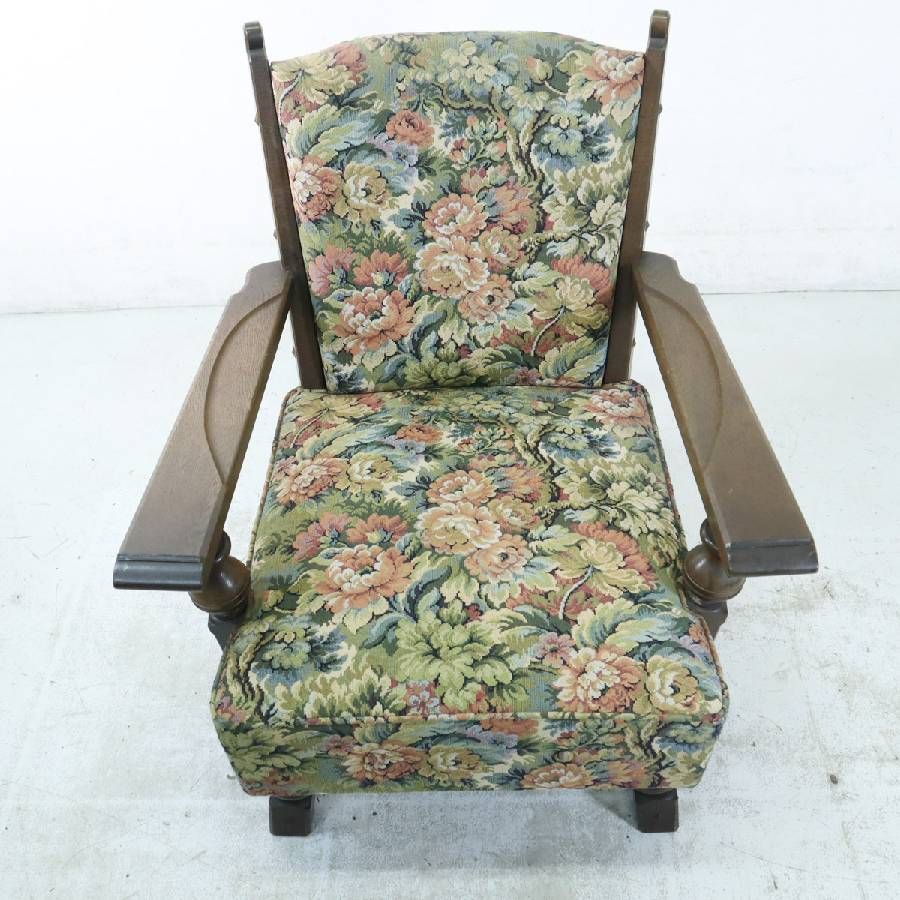 神戸洋家具 永田良介商店 シングルソファ 1人掛け 楢材 ゴブラン織り