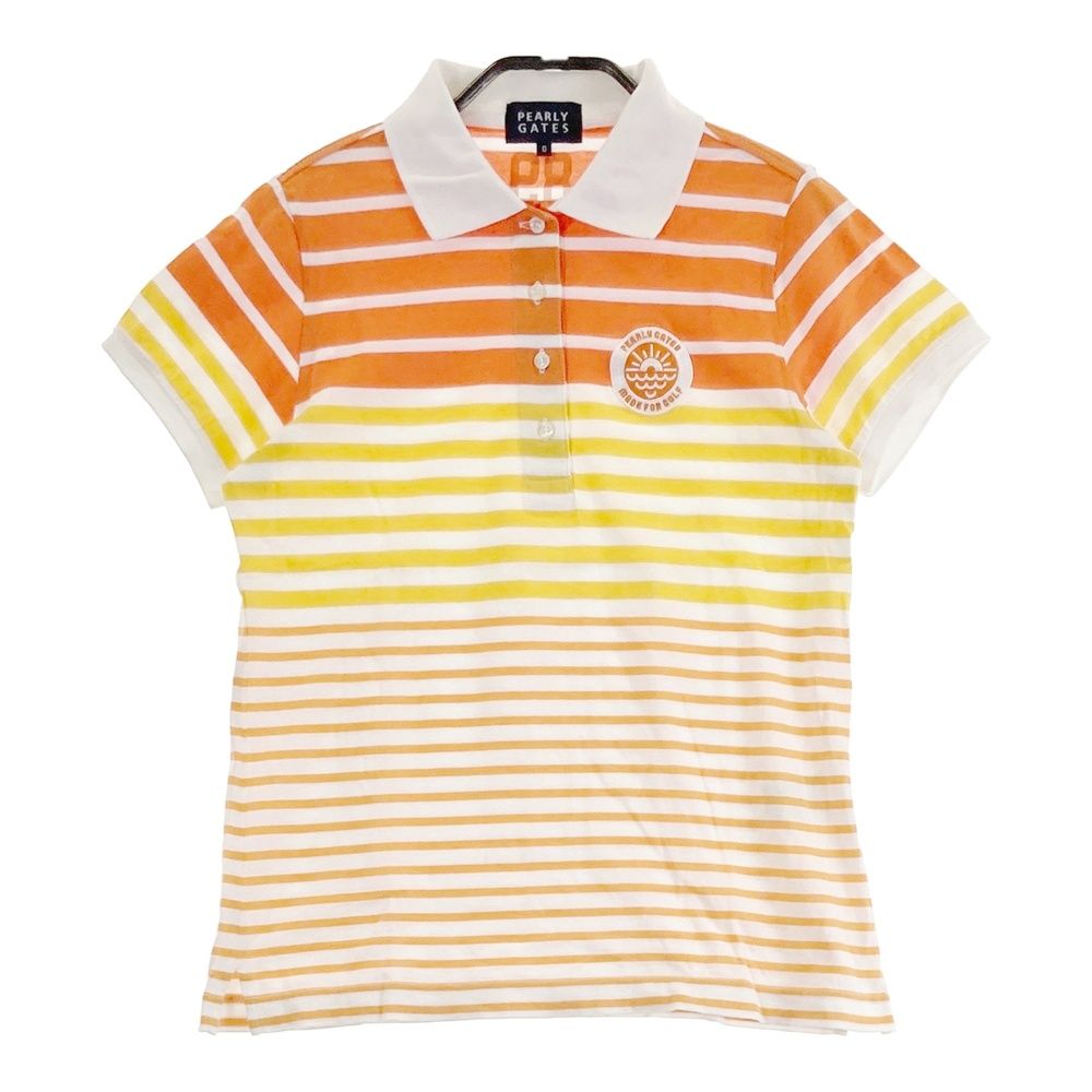 サイズ：0 PEARLY GATES パーリーゲイツ 半袖ポロシャツ ワッペン