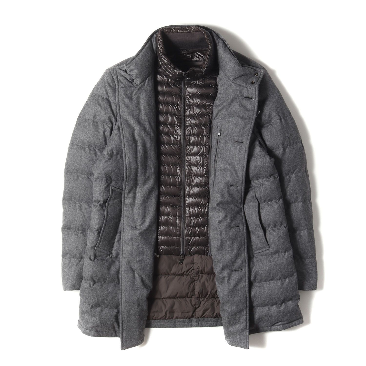 MONCLER モンクレール コート グレー サイズ:4 | 2WAY レイヤード