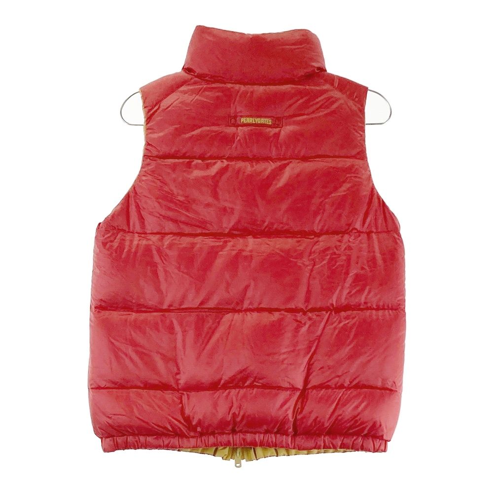 サイズ 0 PEARLY GATES パーリーゲイツ リバーシブル ダウンベスト レッド系 ゴルフウェア レディース ストスト