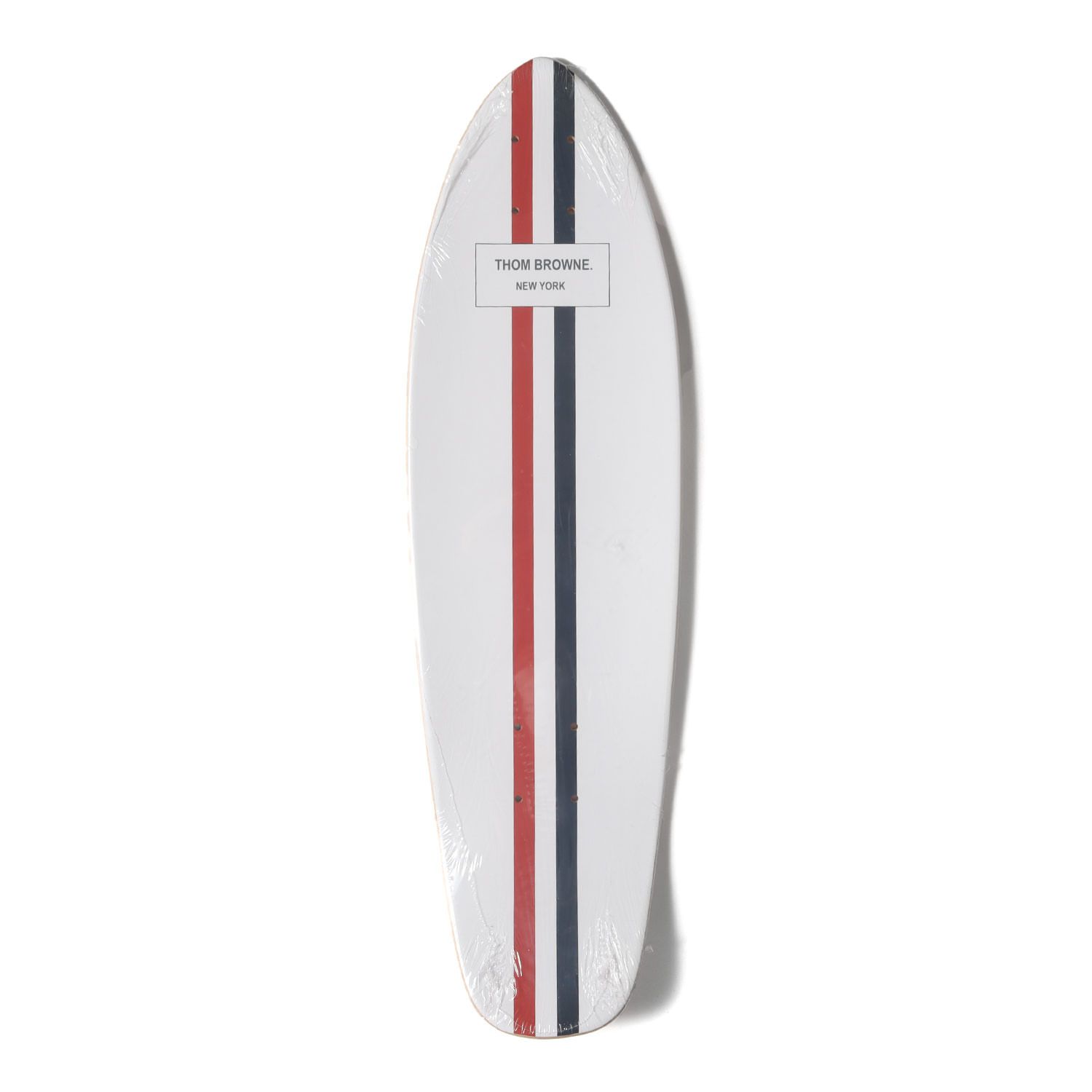 THOM BROWNE トムブラウン シグネチャー ストライプ スケートボード ウッド デッキ SHAPED SKATEBOARD W RWB PRINTED STRIPE IN WOOD トリコロール ファッション 雑貨 メンズ