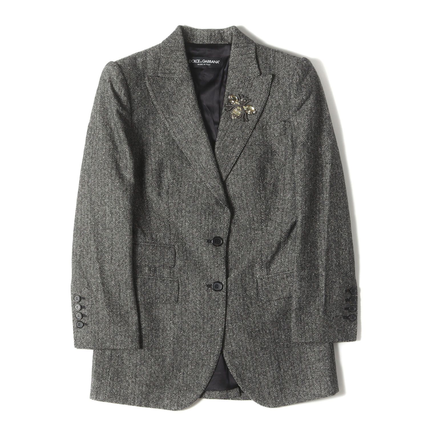 美品】DOLCE&GABBANA ドルチェ&ガッバーナ ジャケット グレー サイズ 