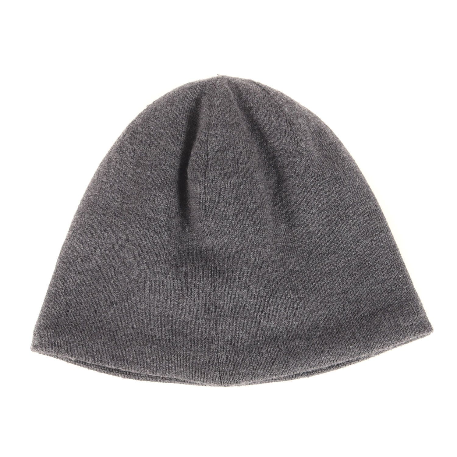 CANADA GOOSE カナダグース ビーニー ロゴパッチ付き ウールニット STANDARD TOQUE BEANIE グレー イタリア製 ニットキャップ 帽子 メンズ