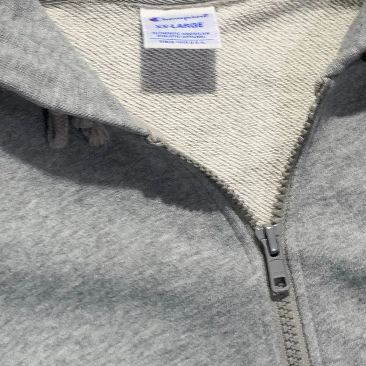 チャンピオン ライトグレー フード ジップアップ