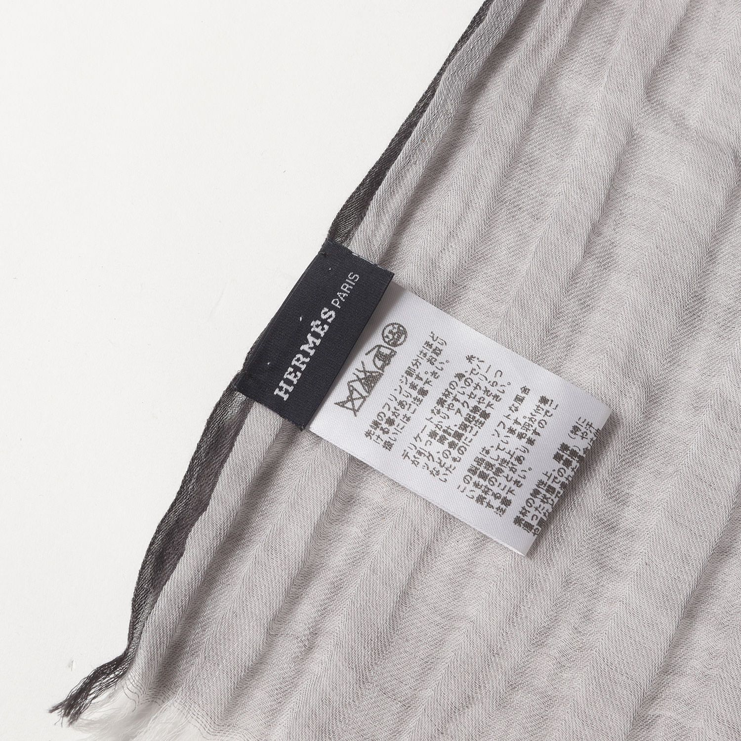 HERMES エルメス ストール | Hロゴマーク付き 大判 コットン ガーゼ 