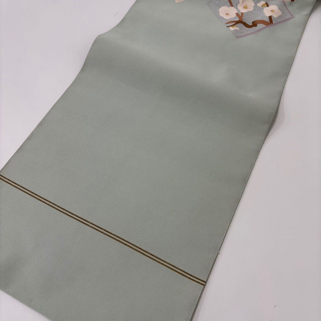 名古屋帯 爪掻き綴れ 色紙に美しい花 八寸 正絹 MA-2538 - メルカリ