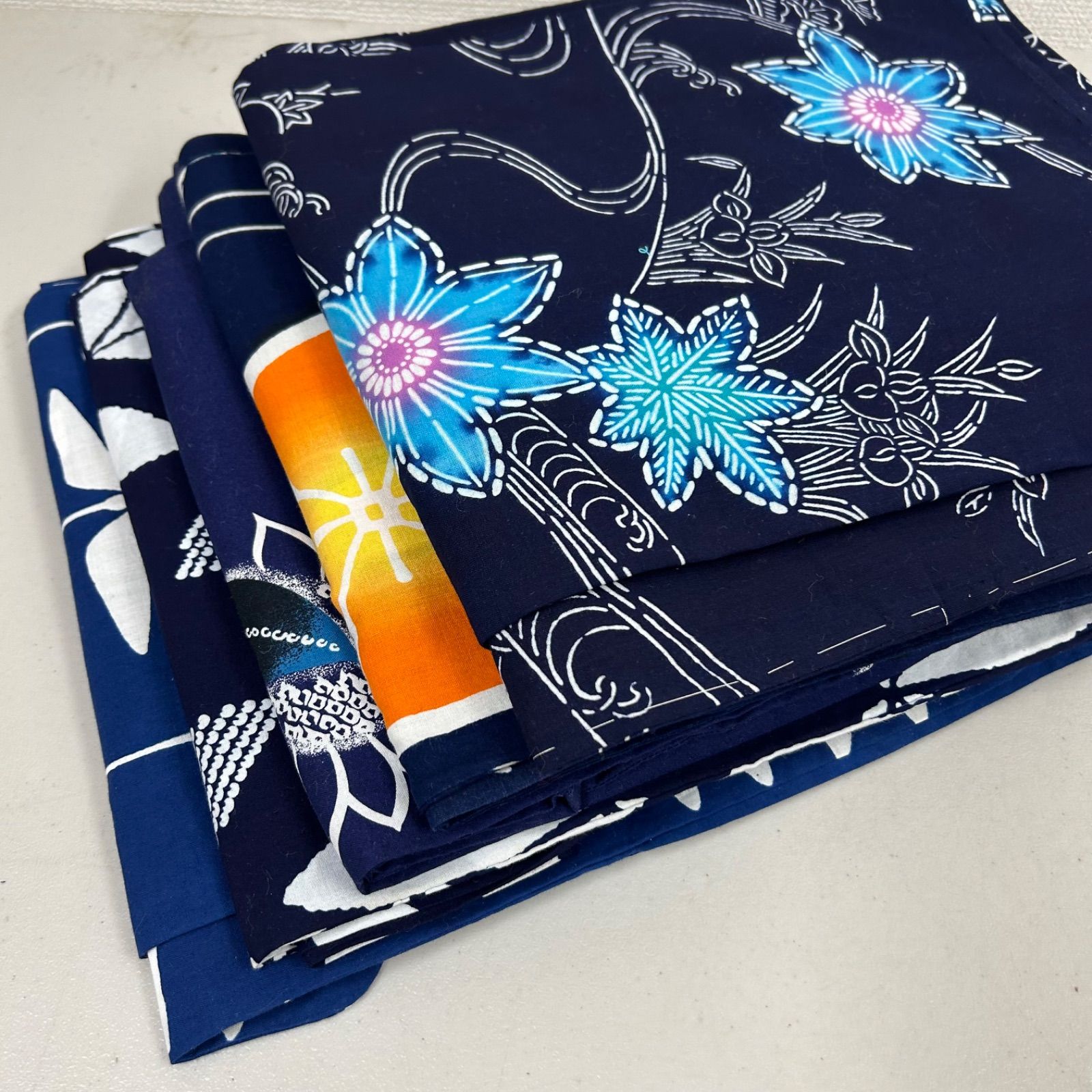 綿浴衣 5着 浴衣まとめ売り リメイク材料 m-687 - メルカリ