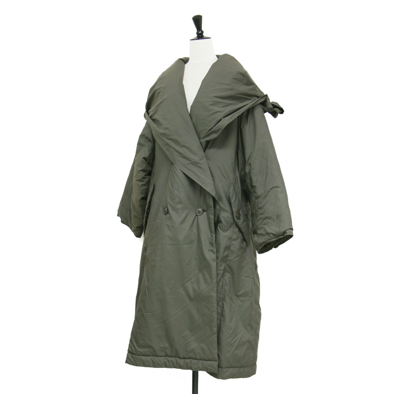 イッセイミヤケ　ロングコート　モッズコート　カーキグレー　春秋冬 ISSEY MIYAKE イッセイミヤケ コート カーキ サイズ:M | PERMANENTE 中