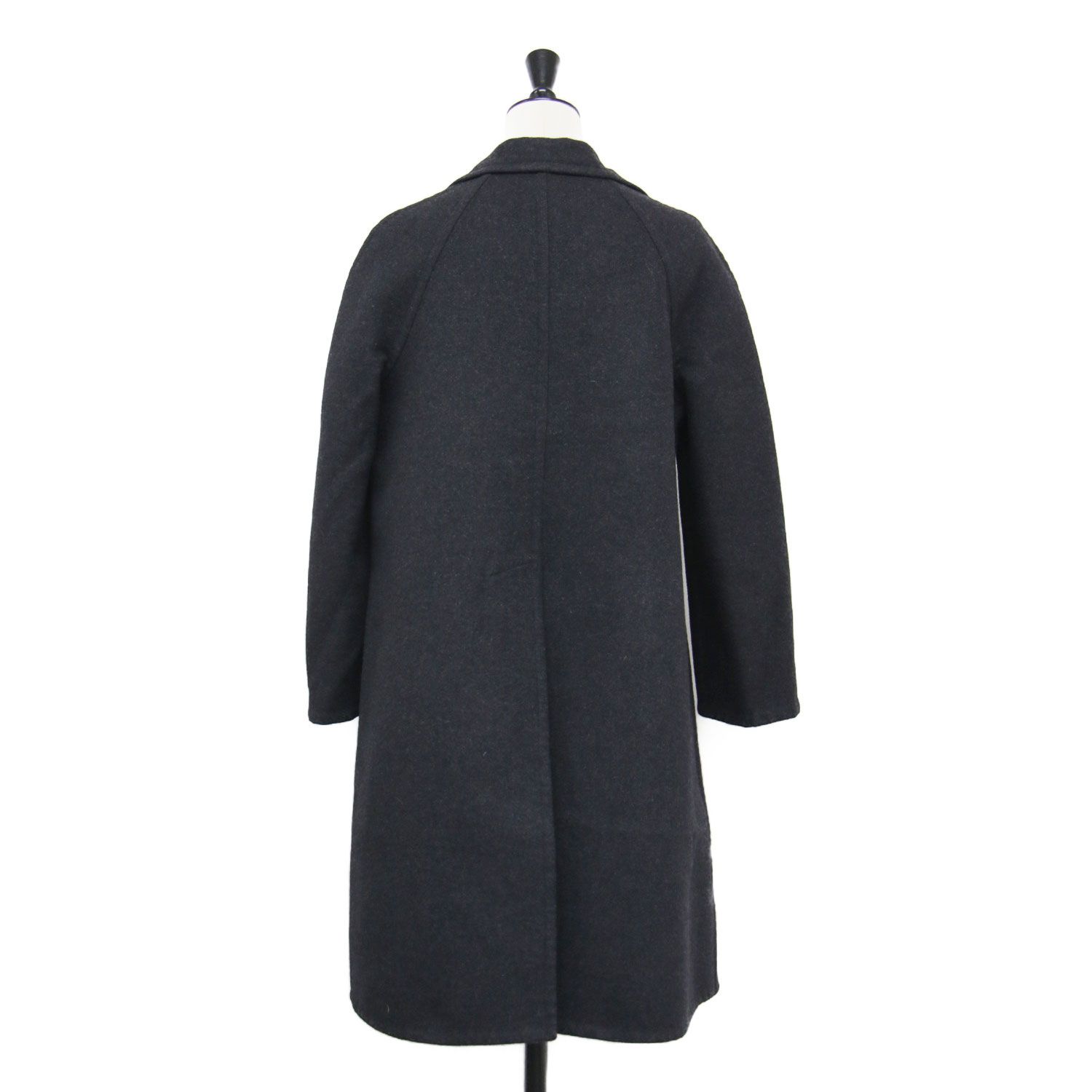 HERMES エルメス コート チャコールグレー サイズ:34(XS) | カシミヤ