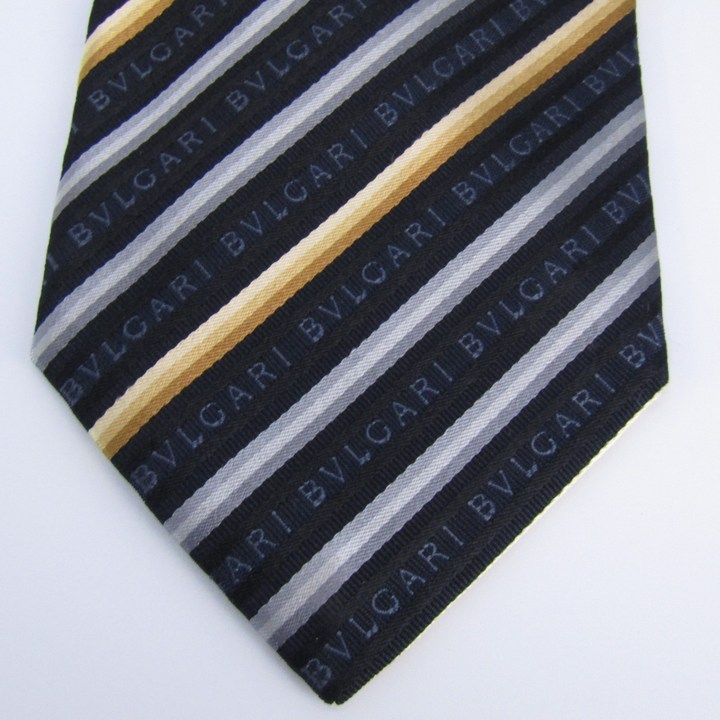 オファー ブルガリ ブランド ネクタイ セッテピエゲ ストライプ柄