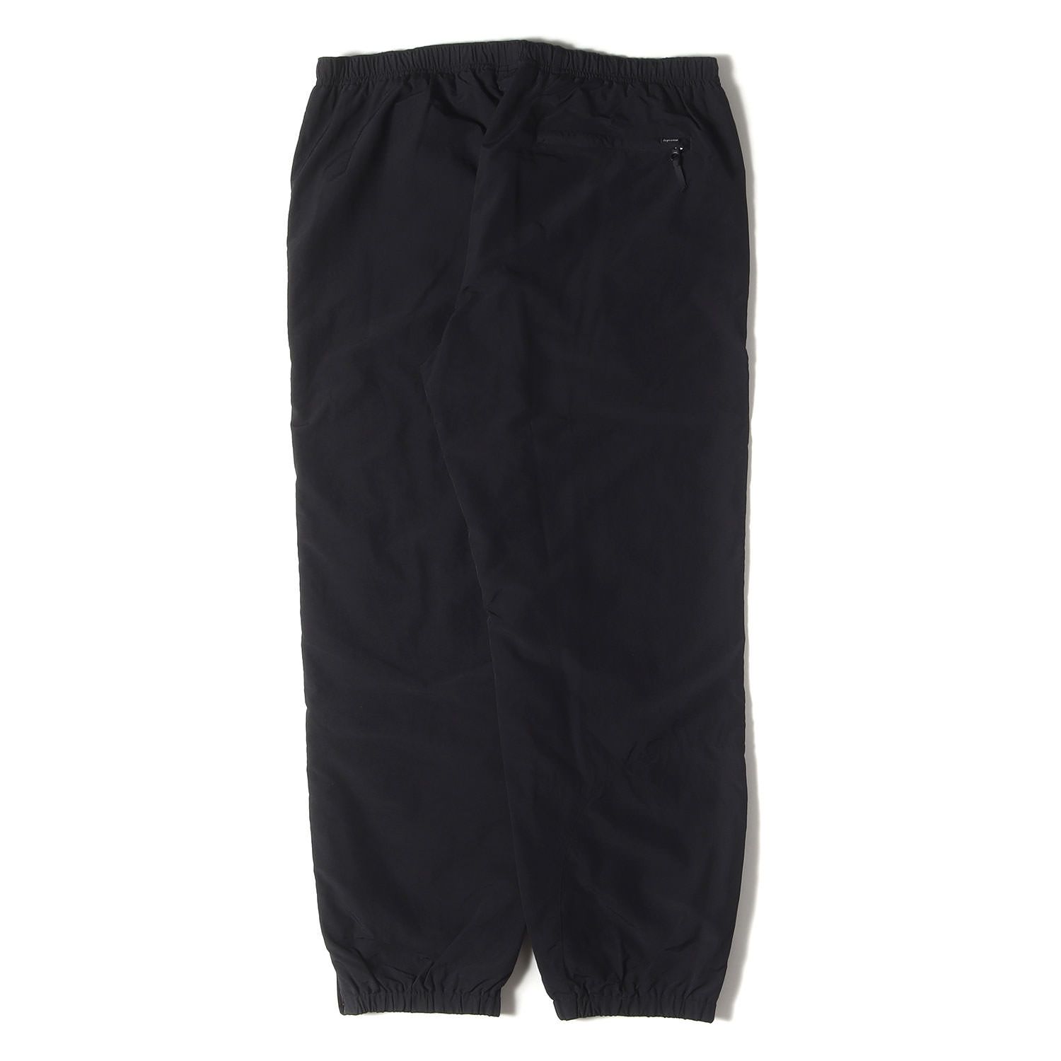 SUPREME 17AWナイロントラックパンツブラック Supreme（シュプリーム） 17AW Piping Track Pants バックロゴ刺繍入り