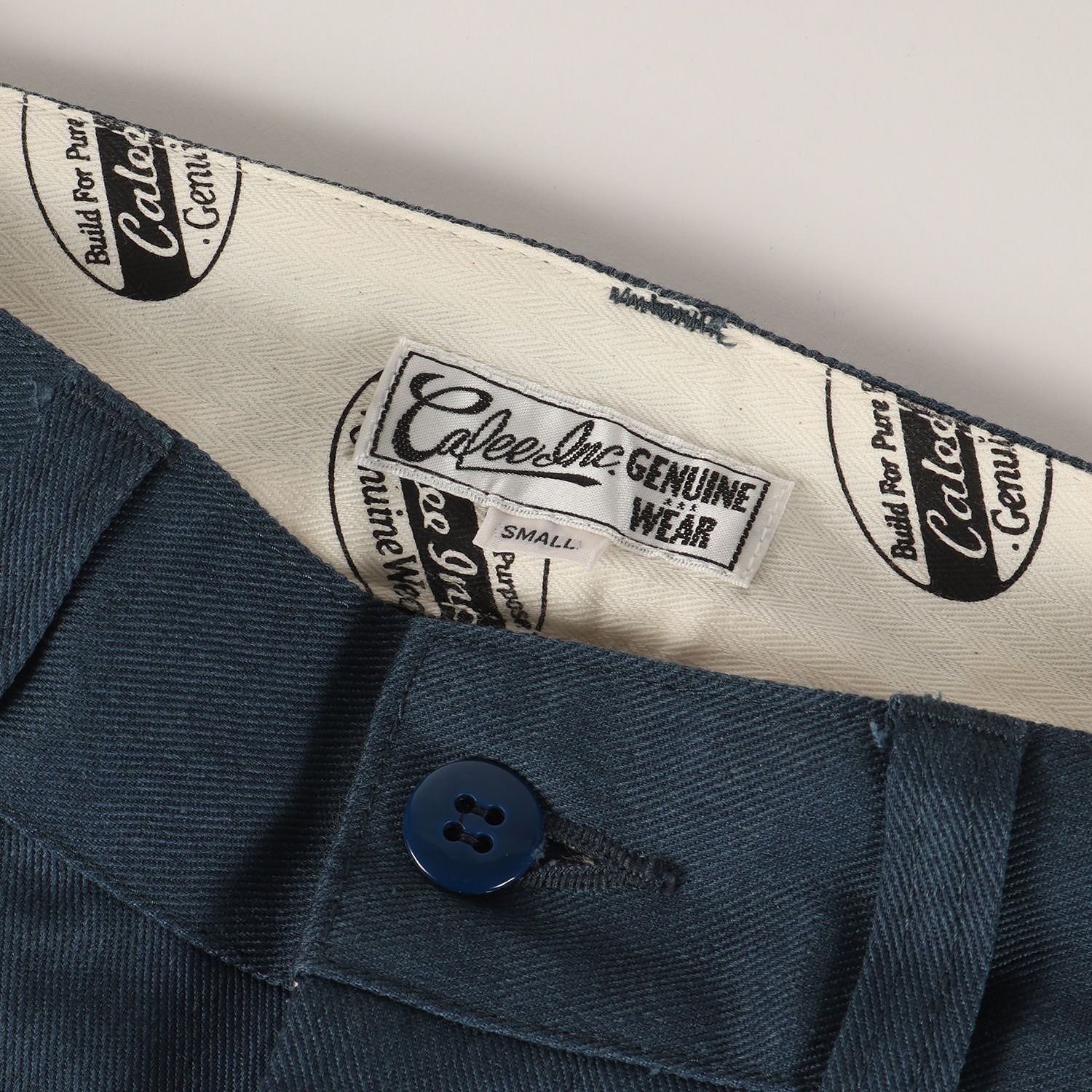 美品】CALEE キャリー パンツ ネイビー 紺 サイズ:S | T/Cツイル