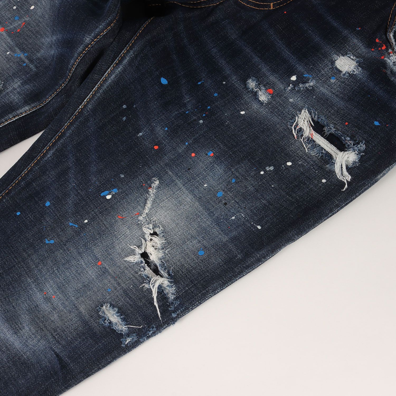 【美品】ディースクエアード　デニムパンツ　2022SS　22SS　ダメージ加工 DSQUARED2 ディースクエアード デニムパンツ 22SS 46 ダメージ加工