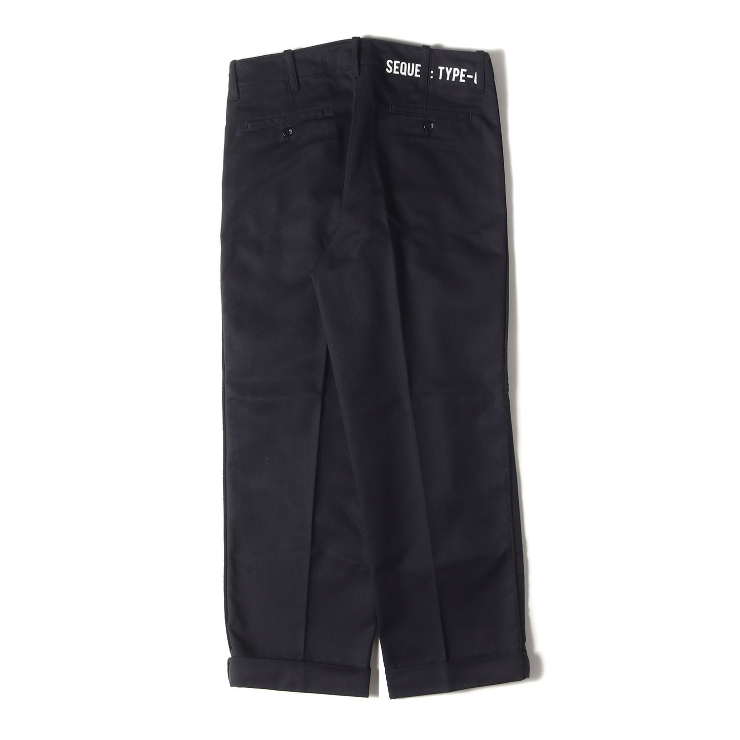 美品】SEQUEL シークエル パンツ ネイビー 紺 サイズ:L | 21SS サイド
