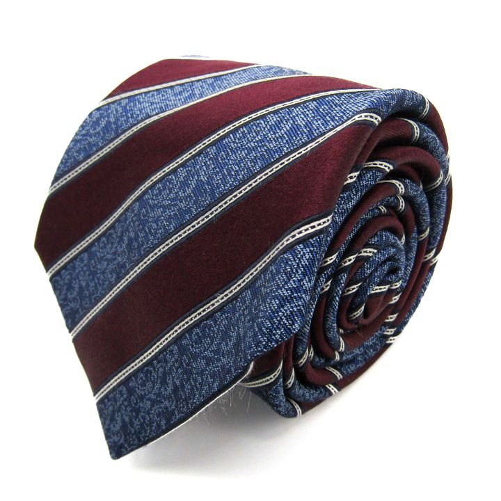 エルメネジルドゼニア ブランド ネクタイ ストライプ柄 シルク