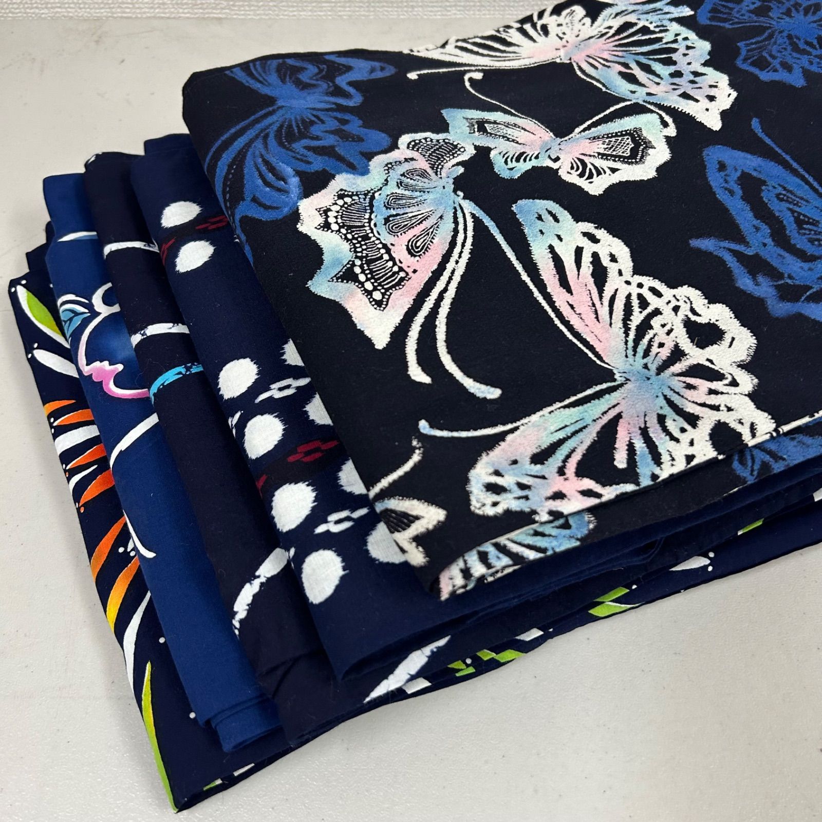 綿浴衣 5着 浴衣まとめ売り リメイク材料 m-688 - メルカリ