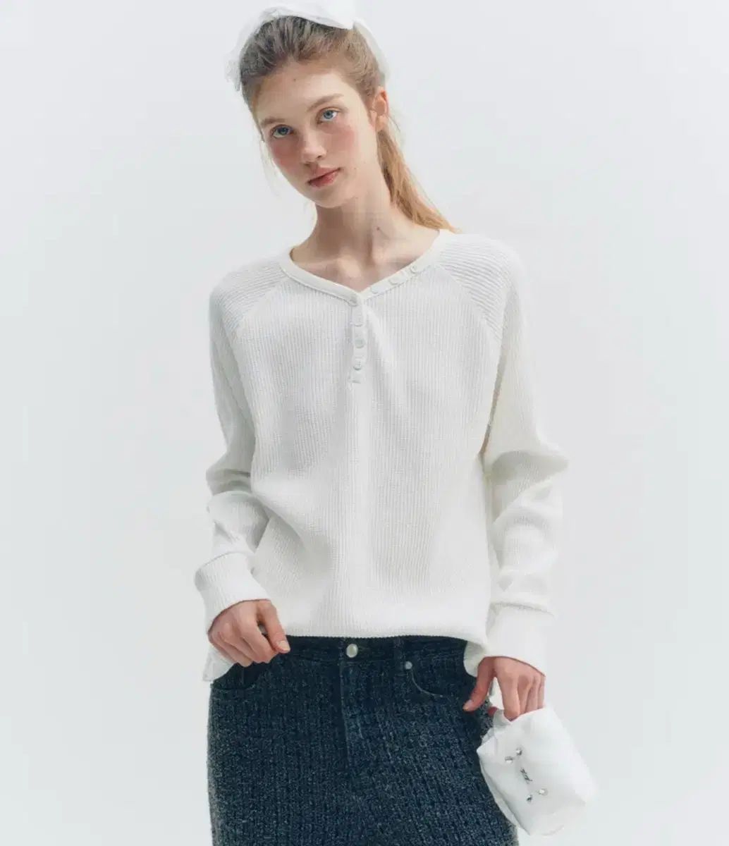 THETIS ワッフル Tシャツ アイボリー