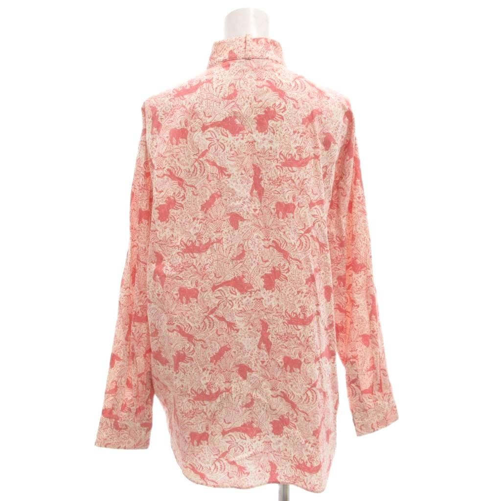 クリスチャンディオールChristian Diorピンク白のストライプ長袖シャツ 長袖シャツ クリスチャンディオール 白ホワイトピンク ストライプ