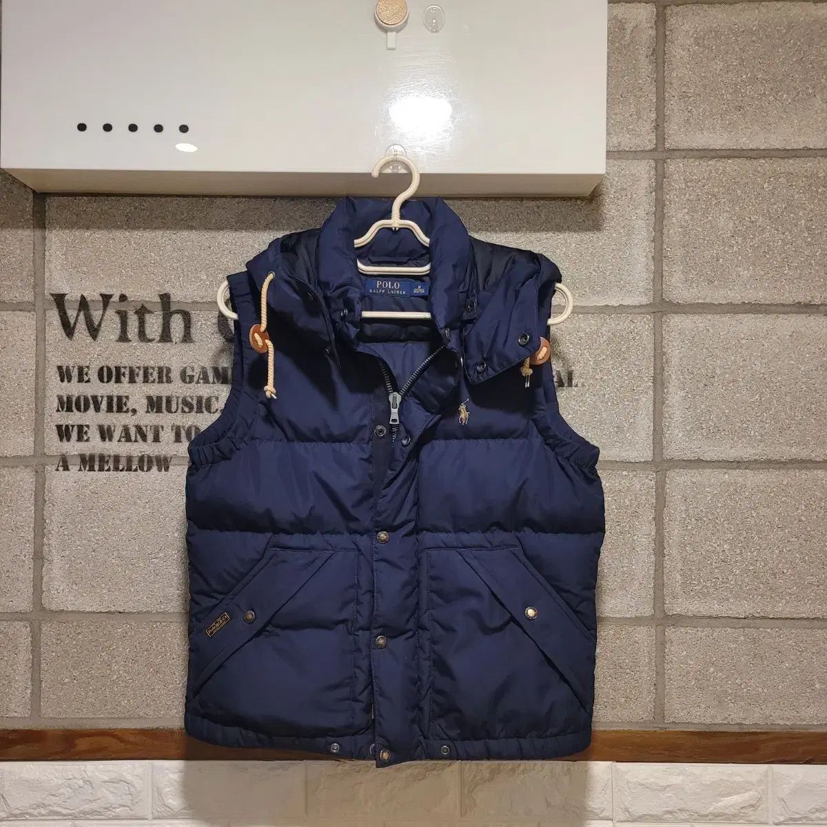 ポロラルフローレン ダウン フード ベスト M