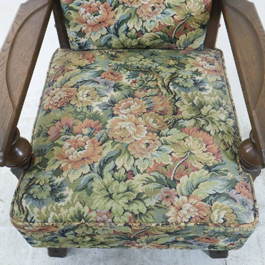 神戸洋家具 永田良介商店 シングルソファ 1人掛け 楢材 ゴブラン織り