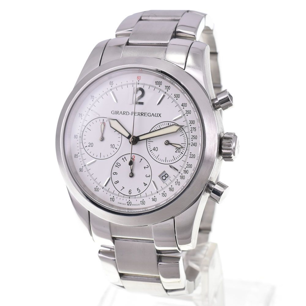 ジラール ペルゴ GIRARD- 4956 クロノスポーツ クロノグラフ 自動巻き メンズ D 144421