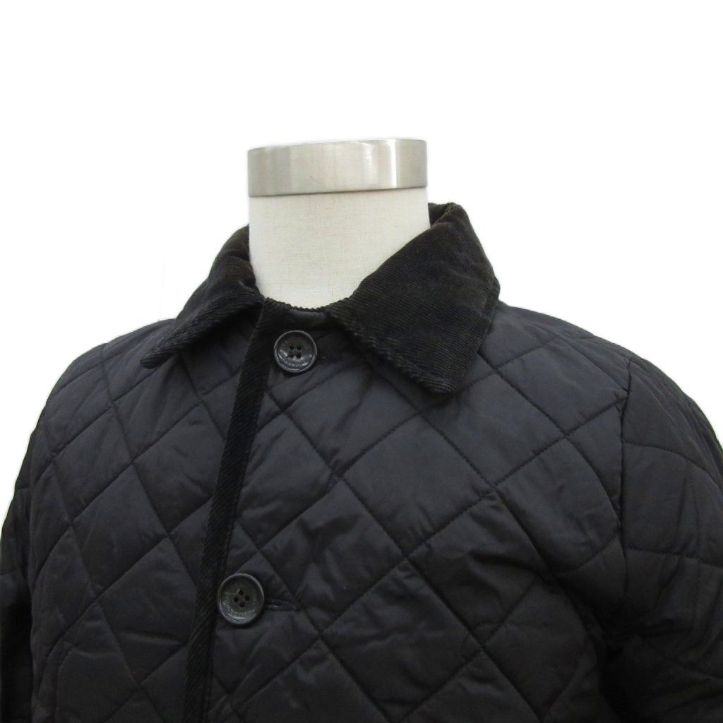 トラディショナルウェザーウェア Traditional Weatherwear キルティングジャケット ステンカラー 36 S 黒 ブラック ミドル丈 /YS24 GY58