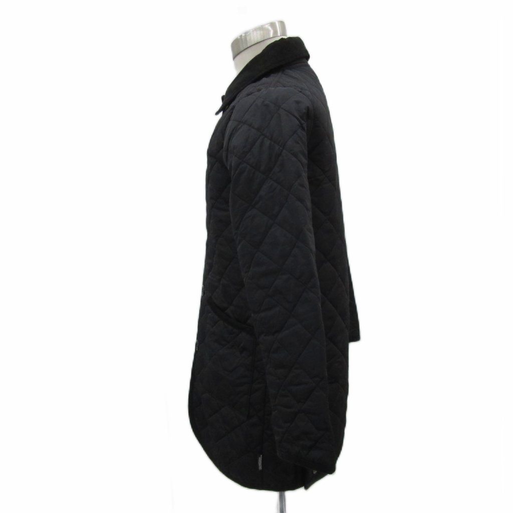 トラディショナルウェザーウェア Traditional Weatherwear キルティングジャケット ステンカラー 36 S 黒 ブラック ミドル丈 /YS24 GY58