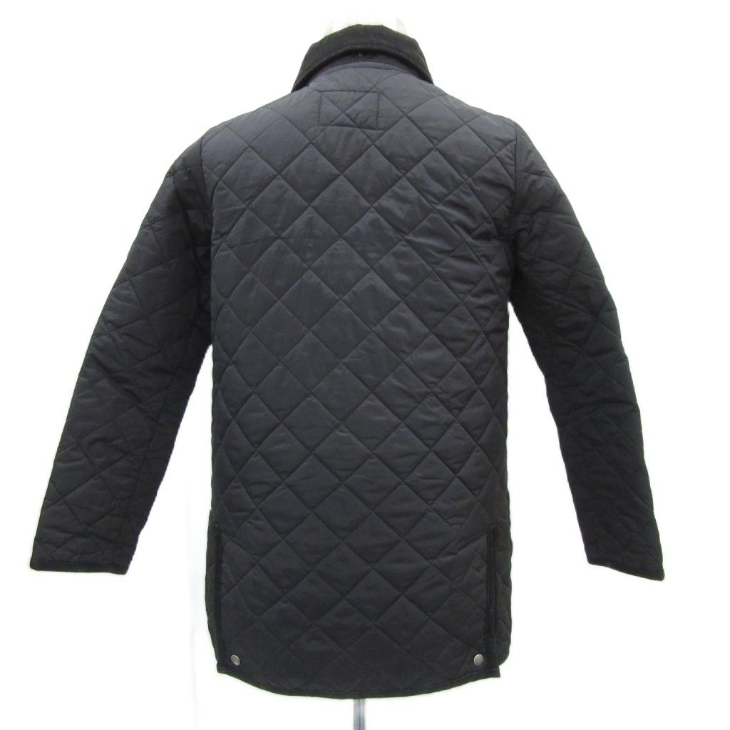 トラディショナルウェザーウェア Traditional Weatherwear キルティングジャケット ステンカラー 36 S 黒 ブラック ミドル丈 /YS24 GY58