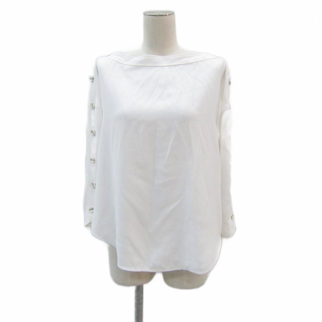 アディアム ADEAM ブラウス カットソー 長袖 0 XS 白 ホワイト ボート