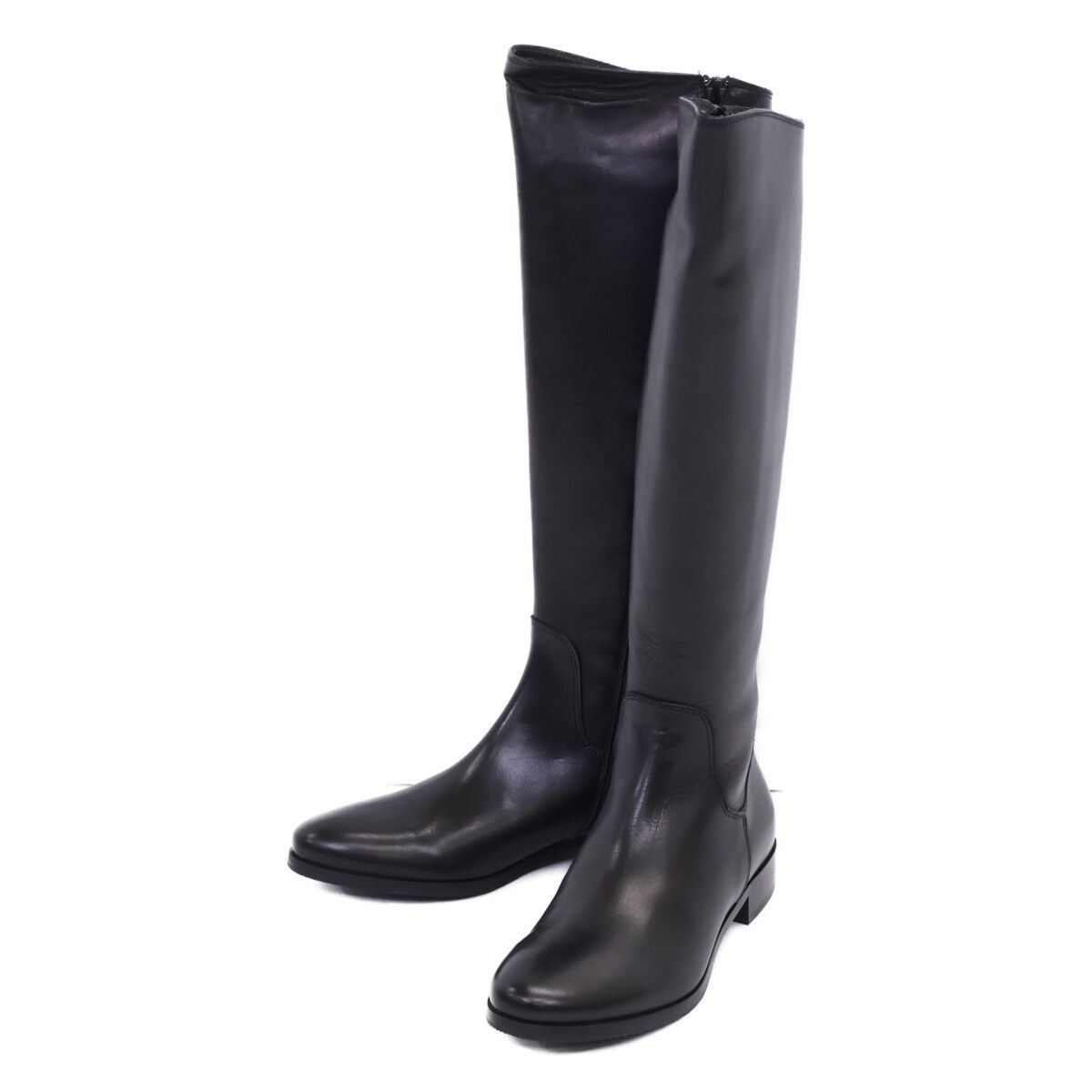 Luca Grossi ルカグロッシ レザー サイドジップ ロングブーツ 35 1 2