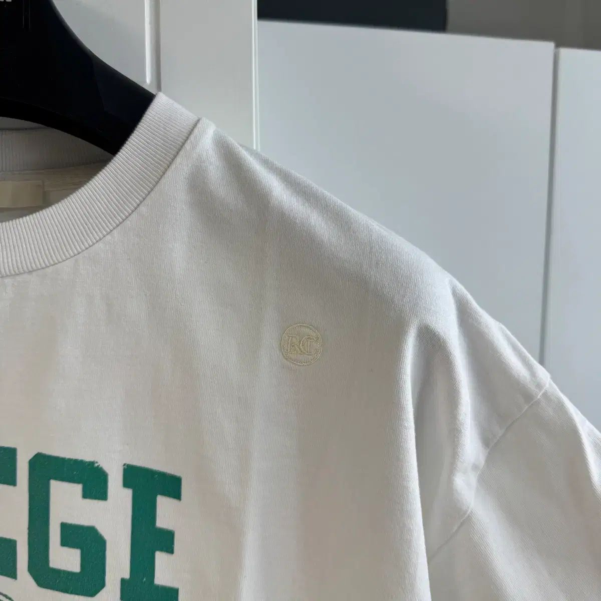 レクト LLEGE ロゴ 半袖 Tシャツ 白 緑