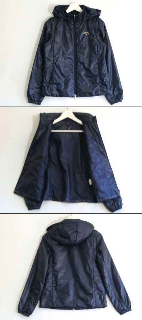 225989 Callaway キャロウェイ ゴルフ 防寒 中綿 ウィンドブレーカー×スカート セットアップ M 241-910886 925826 ネイビー