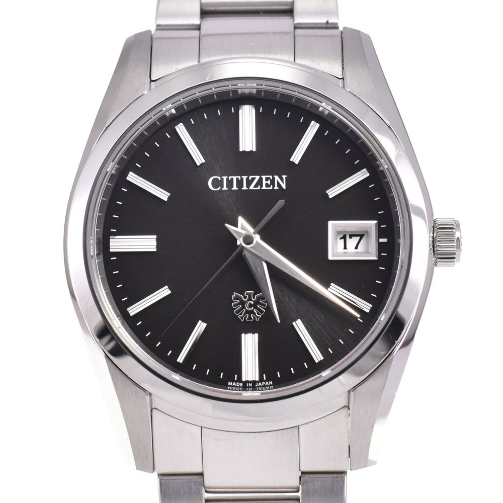 シチズン CITIZEN AQ 4080 52 E エコドライブ デイト ソーラー メンズ 箱 保証書付き D 144634