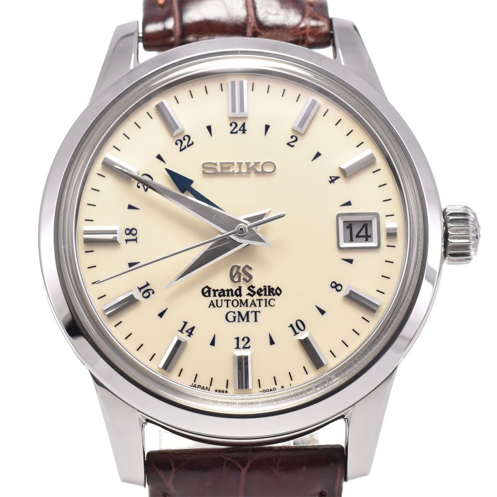セイコー SEIKO SBGM 021 9 S 66 00 A 0 グランドセイコー Sメカニカル GMT 自動巻き メンズ 箱 保証書付き D 144768