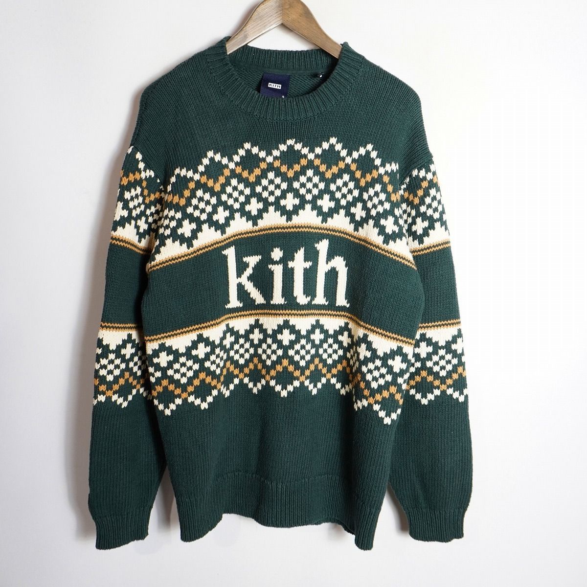 国内正規 22AW KITH キス Kithmas Fair Isle Crewneck Stadium