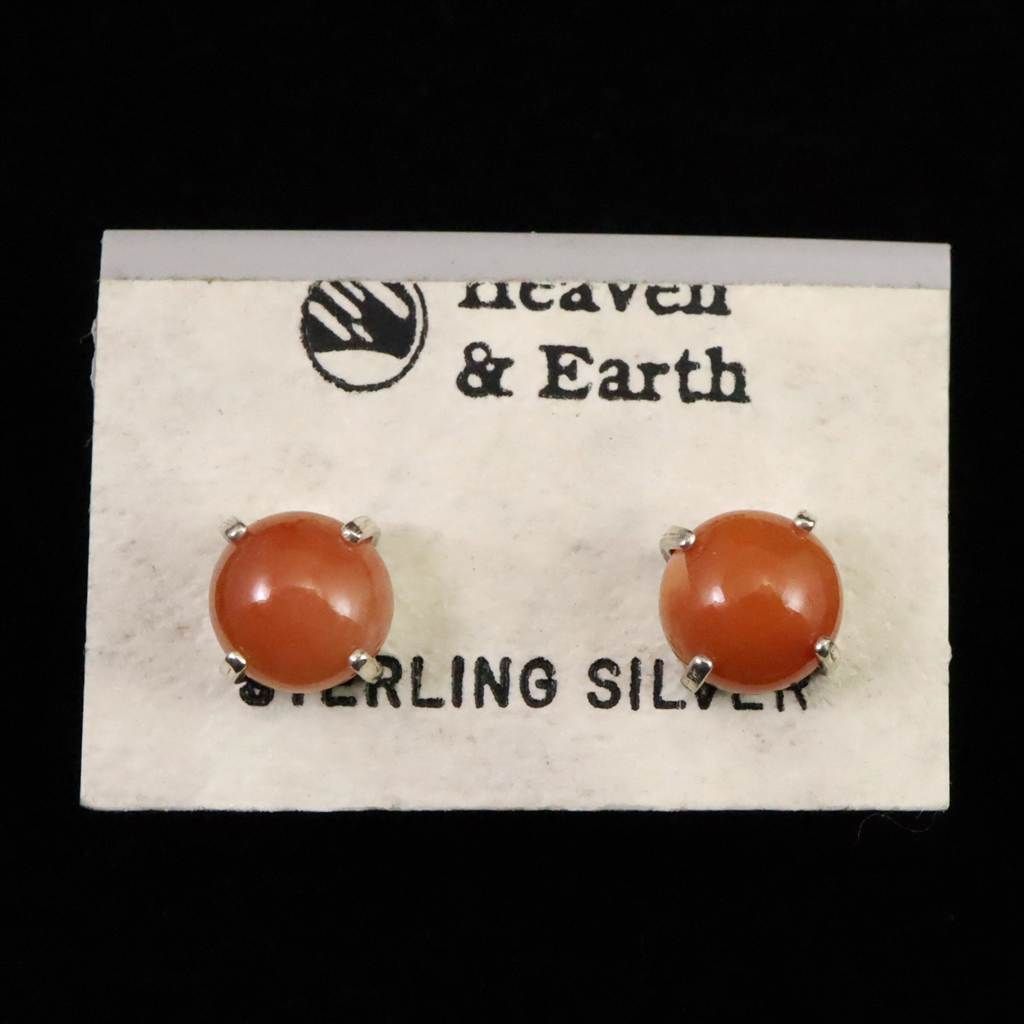 H&E社 サチャロカ ローズアゼツライト(AZOZEO) 8mmラウンド ピアス