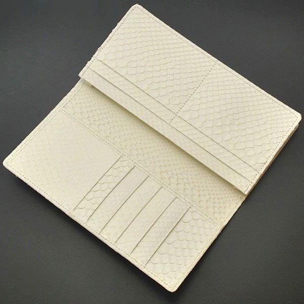 新品未使用】長財布 メンズ 二つ折り 小銭入れなし 錦蛇無双束入れ